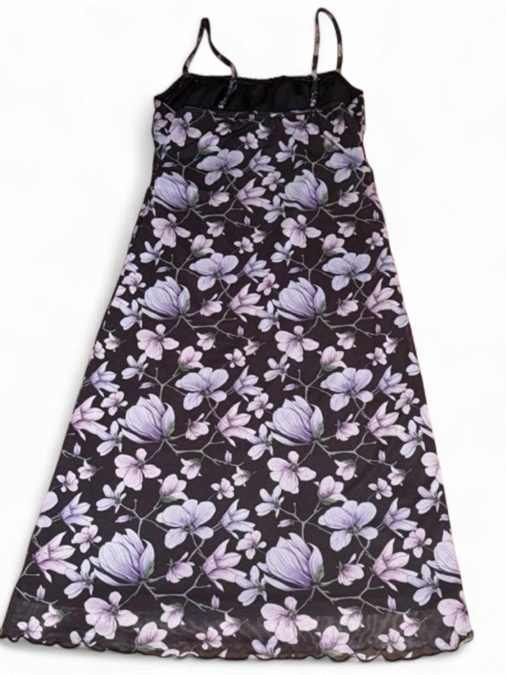 Princess Polly Women’s Black & Purple Floral Print Sleeveless Midi Dress Size 4 - Picture 7 of 7